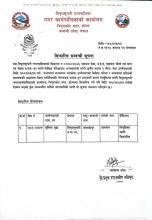सिफारिस सम्वन्धी सूचना ।